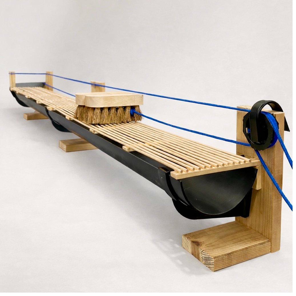 FlowGuard: ground-operated gutter cleaning mechanism prototype